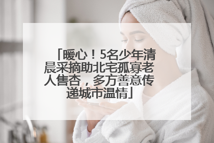 暖心！5名少年清晨采摘助北宅孤寡老人售杏，多方善意传递城市温情