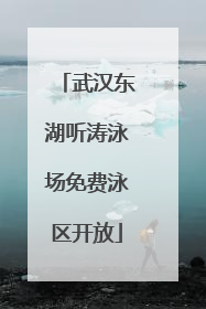 武汉东湖听涛泳场免费泳区开放