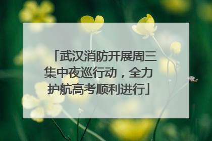武汉消防开展周三集中夜巡行动，全力护航高考顺利进行