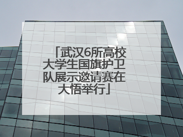 武汉6所高校大学生国旗护卫队展示邀请赛在大悟举行