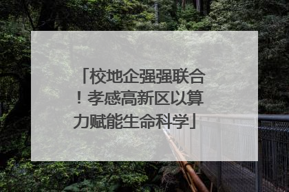 校地企强强联合！孝感高新区以算力赋能生命科学