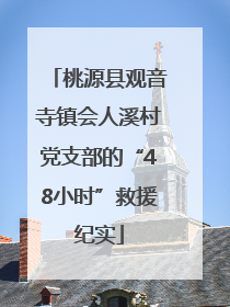 桃源县观音寺镇会人溪村党支部的“48小时”救援纪实