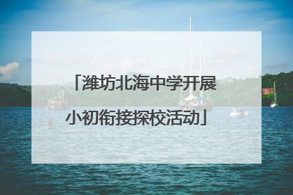 潍坊北海中学开展小初衔接探校活动
