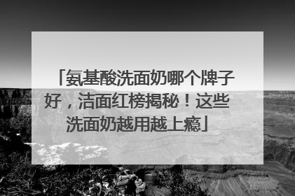 氨基酸洗面奶哪个牌子好，洁面红榜揭秘！这些洗面奶越用越上瘾