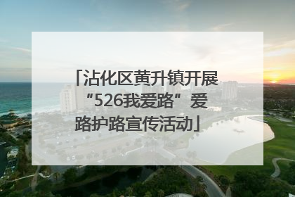 沾化区黄升镇开展“526我爱路”爱路护路宣传活动