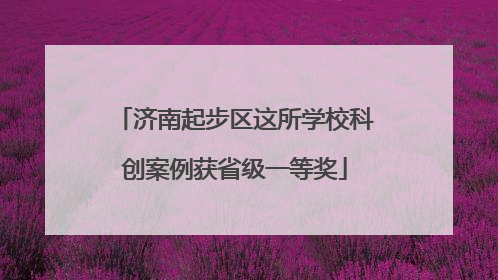 济南起步区这所学校科创案例获省级一等奖