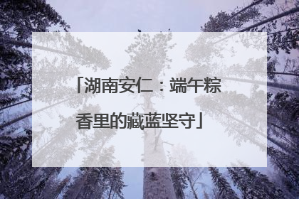湖南安仁：端午粽香里的藏蓝坚守
