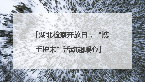 湖北检察开放日，“携手护未”活动超暖心