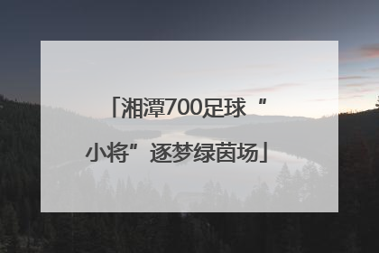 湘潭700足球“小将”逐梦绿茵场