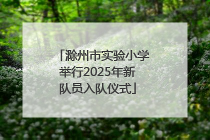 滁州市实验小学举行2025年新队员入队仪式