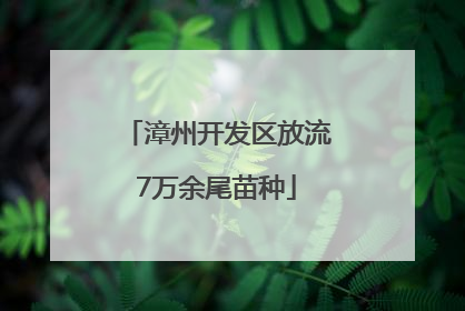 漳州开发区放流7万余尾苗种