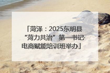 菏泽：2025东明县“菏力共治”第一书记·电商赋能培训班举办