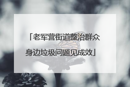 老军营街道整治群众身边垃圾问题见成效