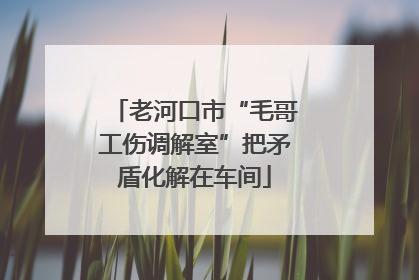 老河口市“毛哥工伤调解室”把矛盾化解在车间