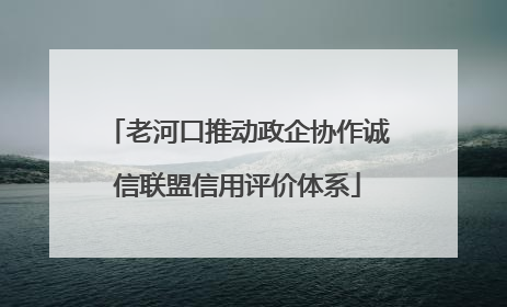 老河口推动政企协作诚信联盟信用评价体系