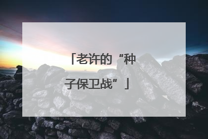 老许的“种子保卫战”