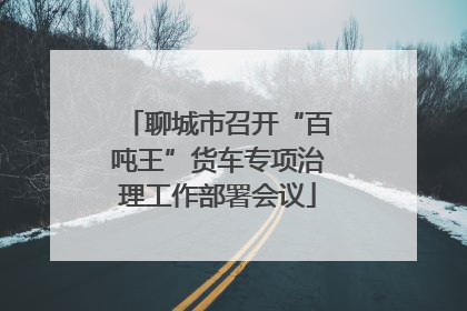 聊城市召开“百吨王”货车专项治理工作部署会议