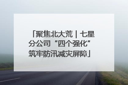 聚焦北大荒｜七星分公司“四个强化”筑牢防汛减灾屏障