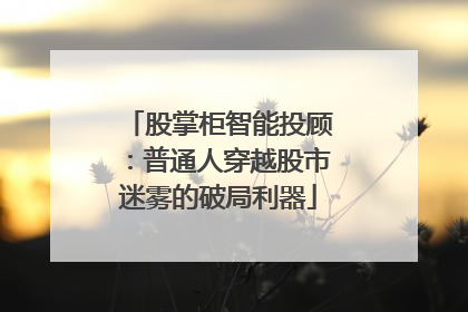 股掌柜智能投顾：普通人穿越股市迷雾的破局利器
