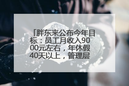 胖东来公布今年目标：员工月收入9000元左右，年休假40天以上，管理层人均分配70万元