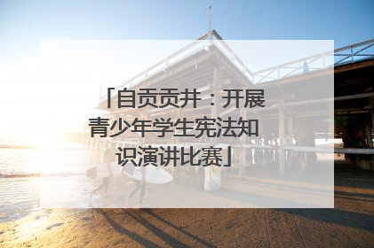 自贡贡井：开展青少年学生宪法知识演讲比赛