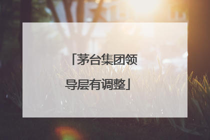 茅台集团领导层有调整
