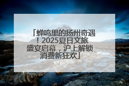 蝉鸣里的扬州奇遇！2025夏日文旅盛宴启幕，沪上解锁消费新狂欢
