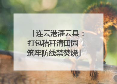 连云港灌云县：打包秸秆清田园 筑牢防线禁焚烧