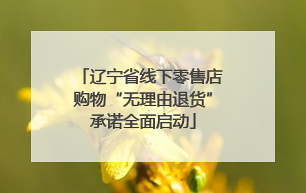 辽宁省线下零售店购物“无理由退货”承诺全面启动
