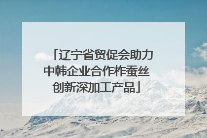 辽宁省贸促会助力中韩企业合作柞蚕丝创新深加工产品