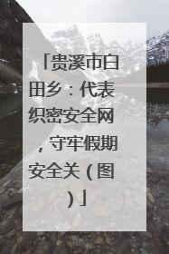 贵溪市白田乡：代表织密安全网，守牢假期安全关（图）