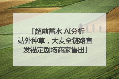 超前蓄水 AI分析 站外种草，大麦全链路宣发锚定剧场商家售出