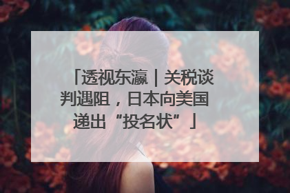透视东瀛｜关税谈判遇阻，日本向美国递出“投名状”