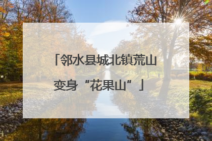 邻水县城北镇荒山变身“花果山”