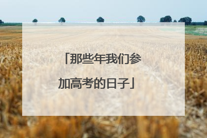 那些年我们参加高考的日子