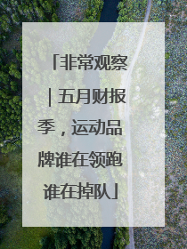 非常观察|五月财报季,运动品牌谁在领跑谁在掉队