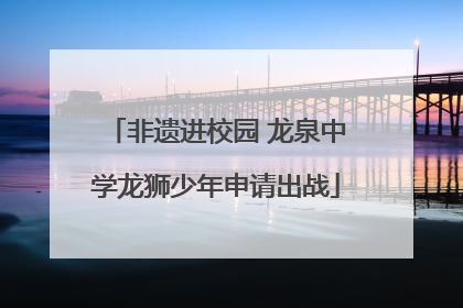 非遗进校园 龙泉中学龙狮少年申请出战