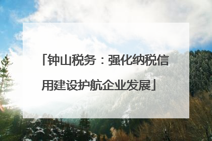 钟山税务：强化纳税信用建设护航企业发展