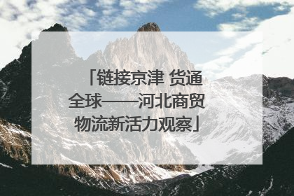 链接京津 货通全球——河北商贸物流新活力观察