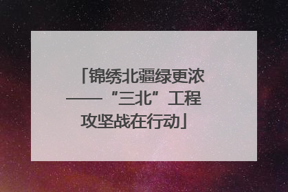 锦绣北疆绿更浓——“三北”工程攻坚战在行动