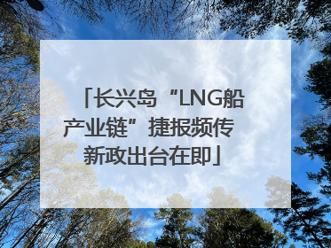 长兴岛“LNG船产业链”捷报频传 新政出台在即