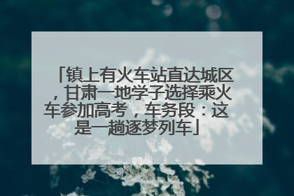 镇上有火车站直达城区，甘肃一地学子选择乘火车参加高考，车务段：这是一趟逐梦列车