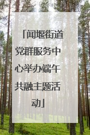 闻堰街道党群服务中心举办端午共融主题活动