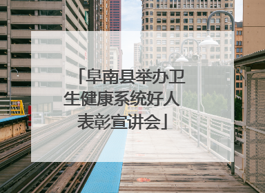 阜南县举办卫生健康系统好人表彰宣讲会