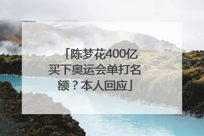 陈梦花400亿买下奥运会单打名额？本人回应