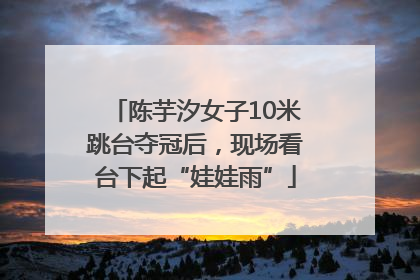 陈芋汐女子10米跳台夺冠后，现场看台下起“娃娃雨”
