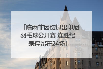 陈雨菲因伤退出印尼羽毛球公开赛 连胜纪录停留在24场