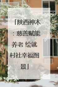 陕西神木：慈善赋能养老 绘就村社幸福图景