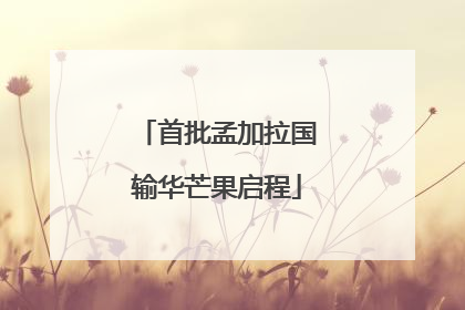 首批孟加拉国输华芒果启程
