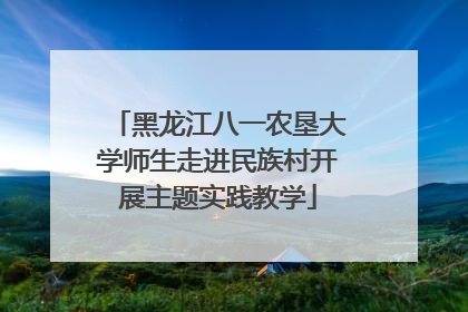 黑龙江八一农垦大学师生走进民族村开展主题实践教学